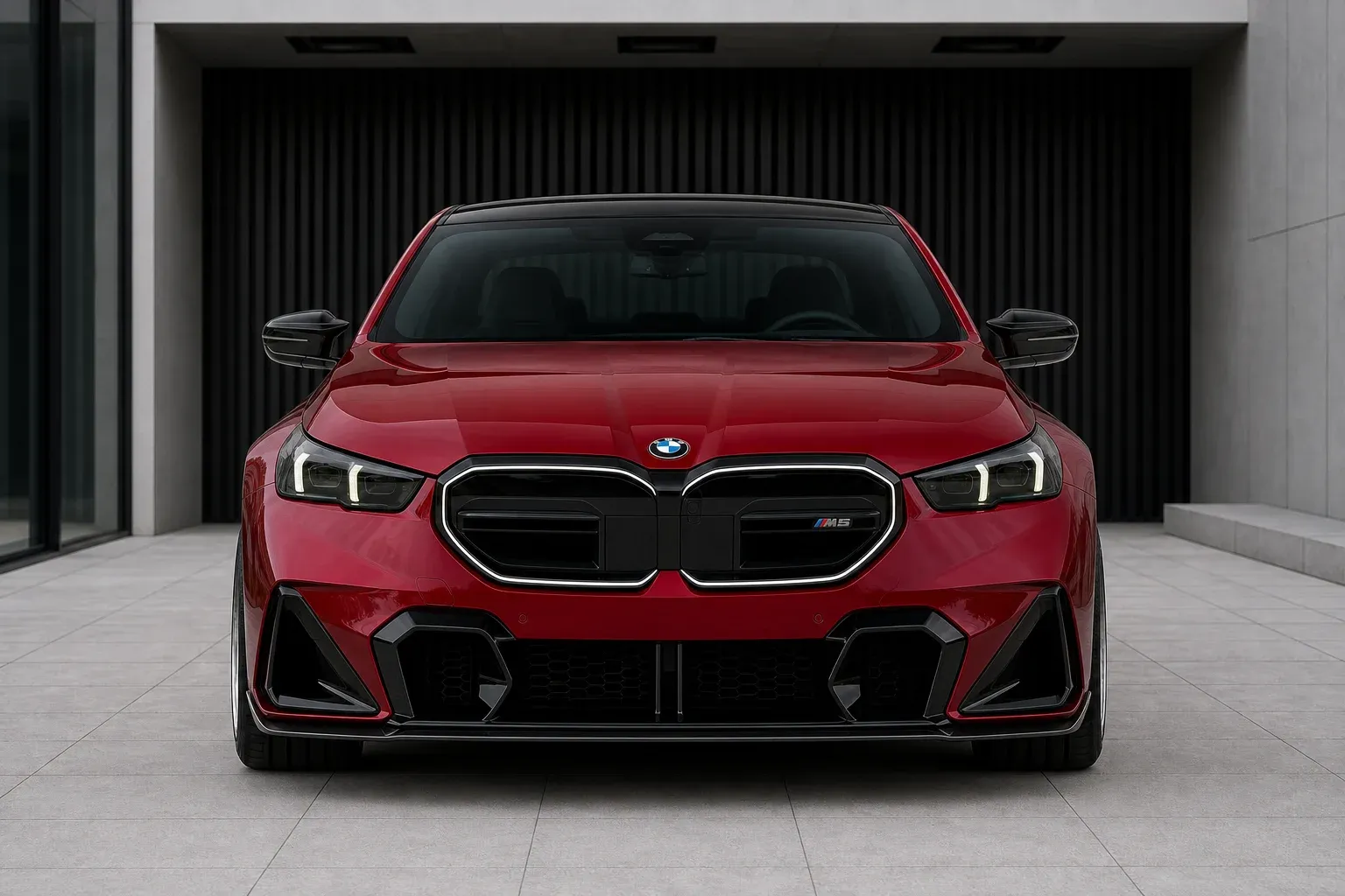 2025 BMW M5 with EW-O-BL-001 wheel, front 0 view