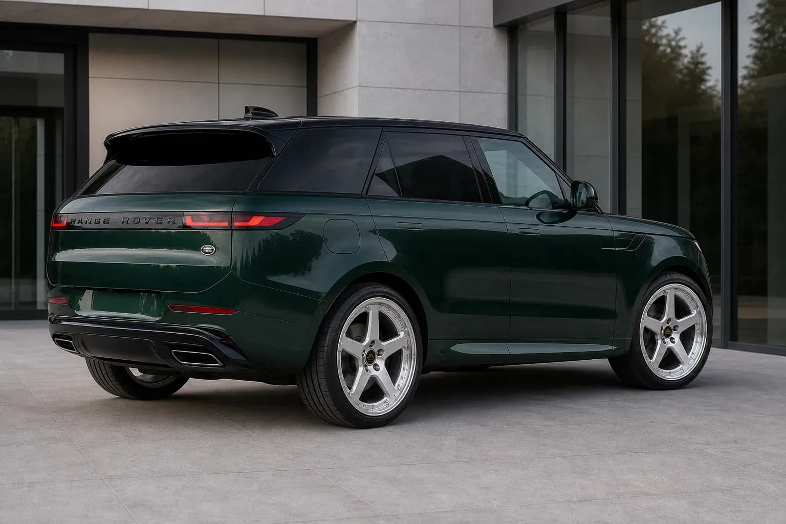 2025 Land Rover Range Rover Sport with EW-O-BL-001 wheel, rear right 45 view