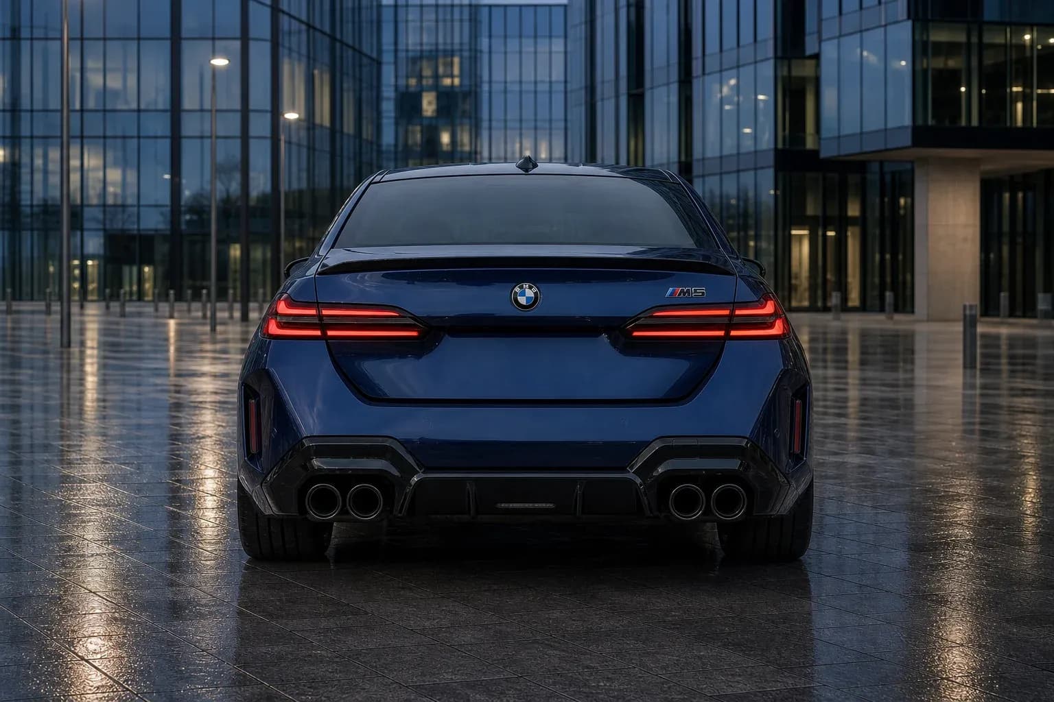 2025 BMW M5 with EW-O-BL-002 wheel, rear 0 view