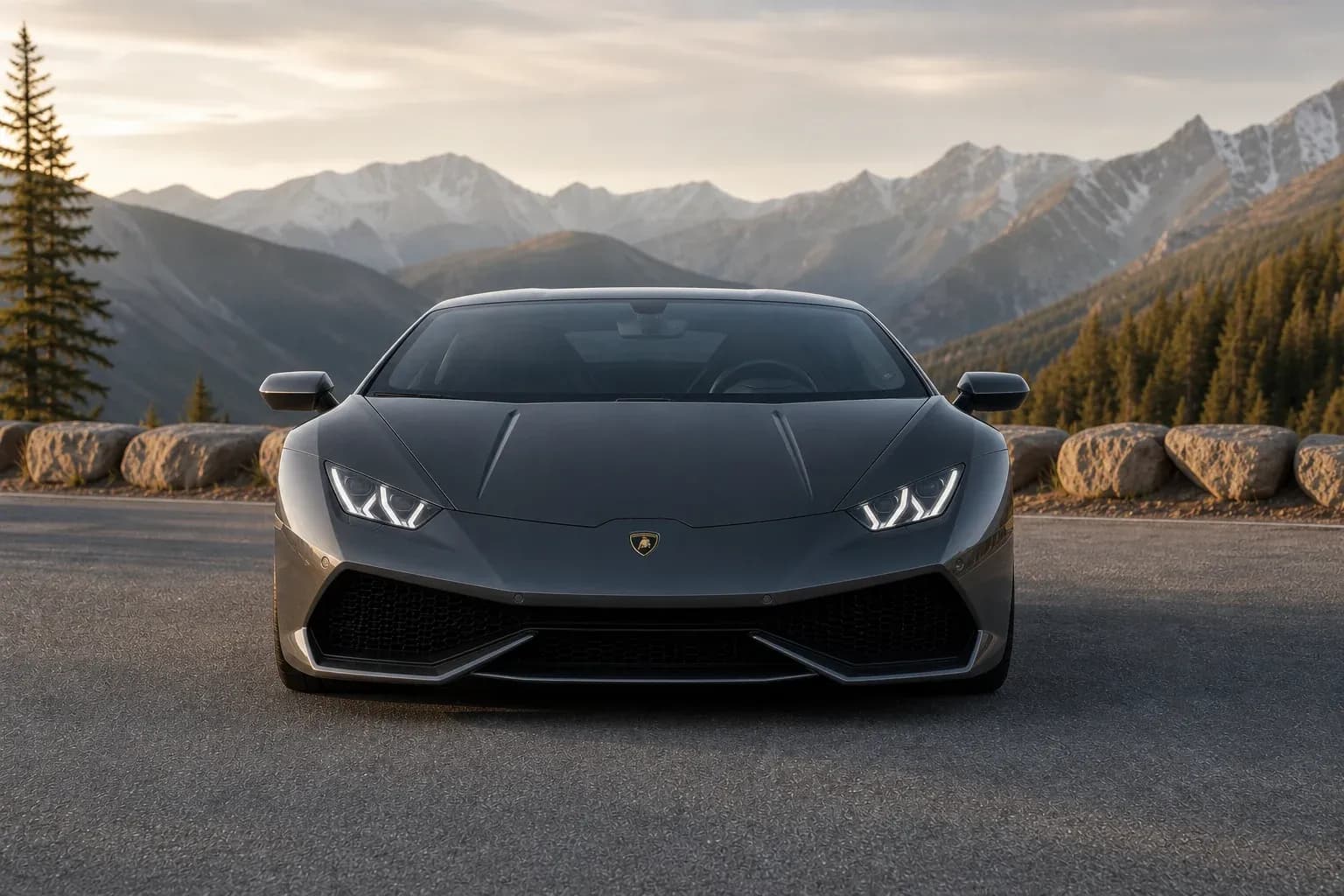 2024 Lamborghini Huracan with EW-O-BL-002 wheel, front 0 view