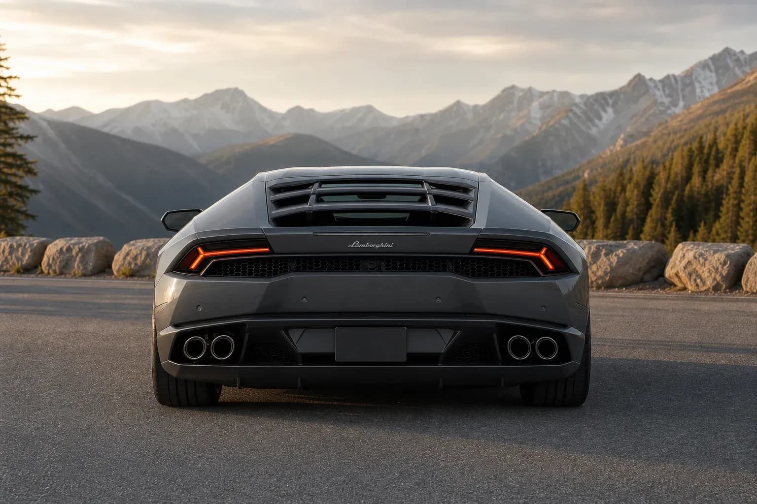 2024 Lamborghini Huracan with EW-O-BL-002 wheel, rear 0 view