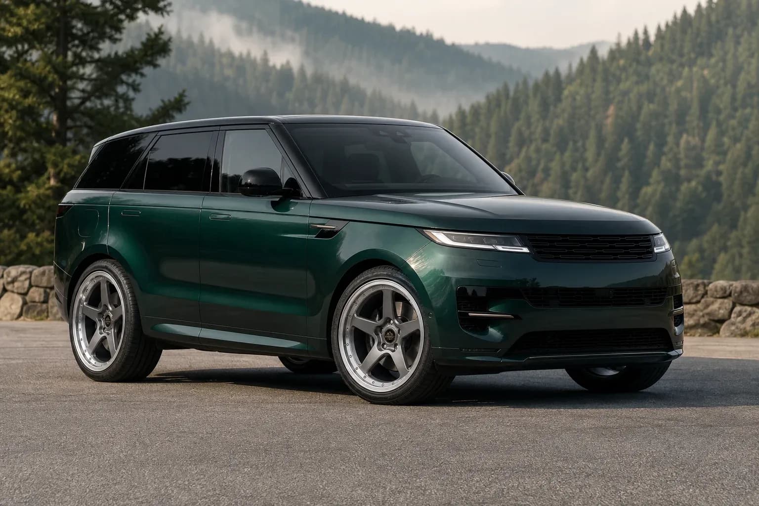 2025 Land Rover Range Rover Sport with EW-O-BL-002 wheel, front right 45 view