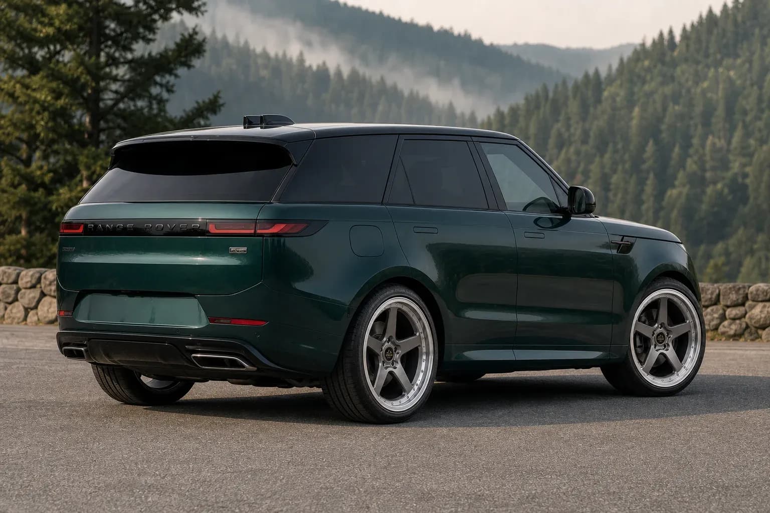 2025 Land Rover Range Rover Sport with EW-O-BL-002 wheel, rear right 45 view