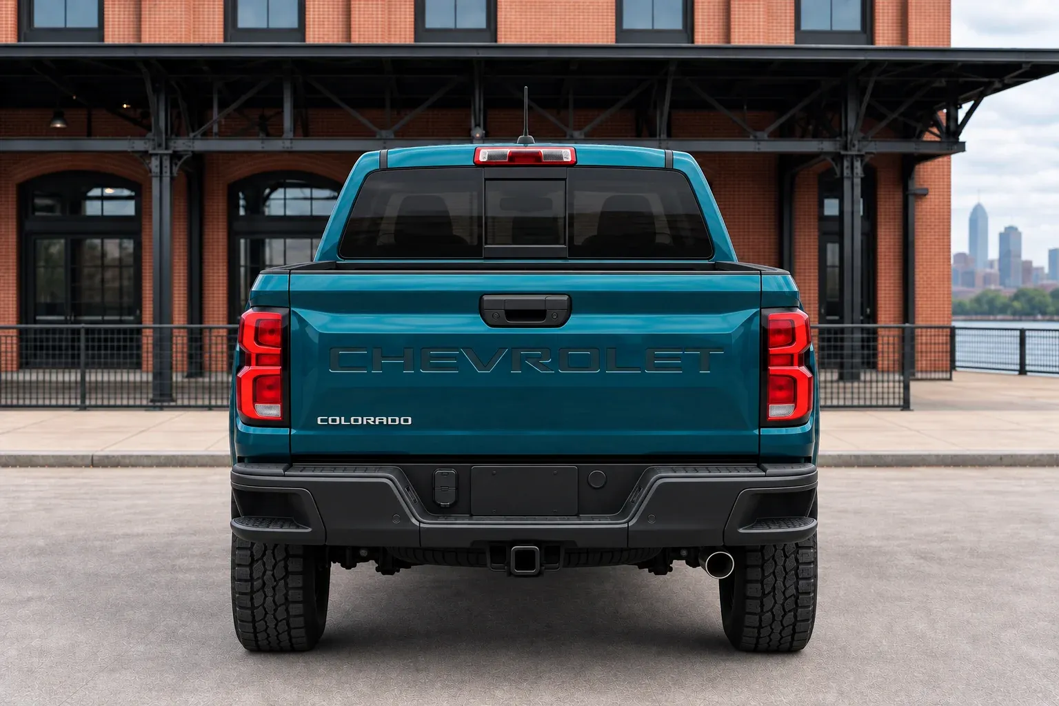2023 Chevrolet Colorado with EW-O-BL-003 wheel, rear 0 view