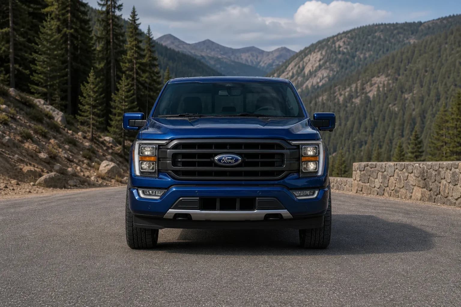 2026 Ford F-150 with EW-O-BL-003 wheel, front 0 view