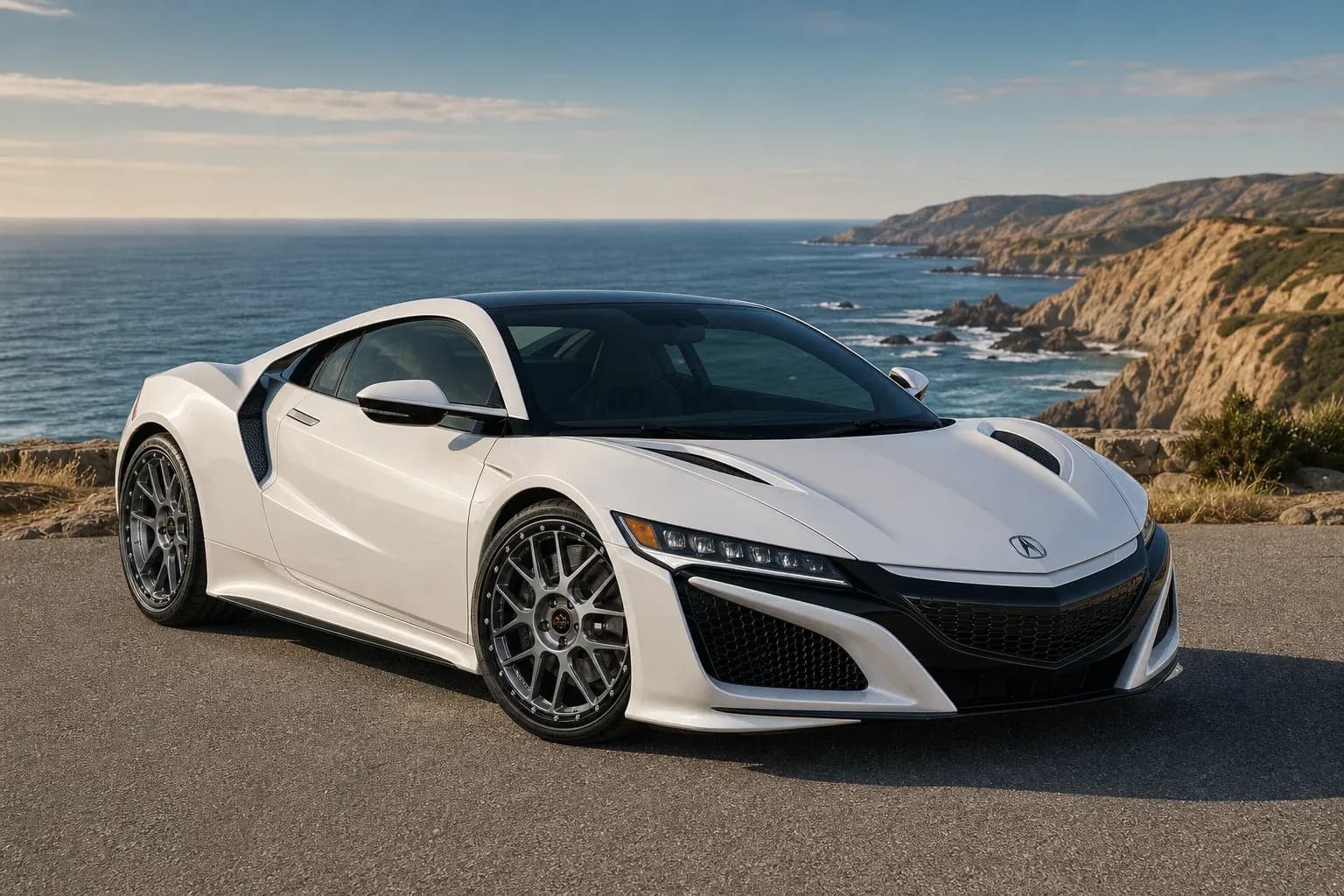 2022 Acura NSX with EW-O-BL-004 wheel, front right 45 view