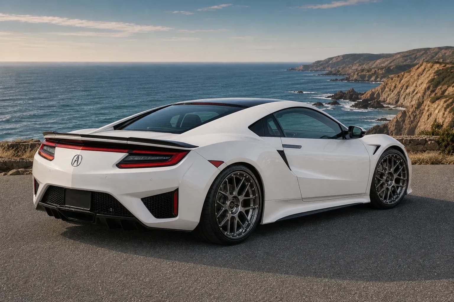 2022 Acura NSX with EW-O-BL-004 wheel, rear right 45 view