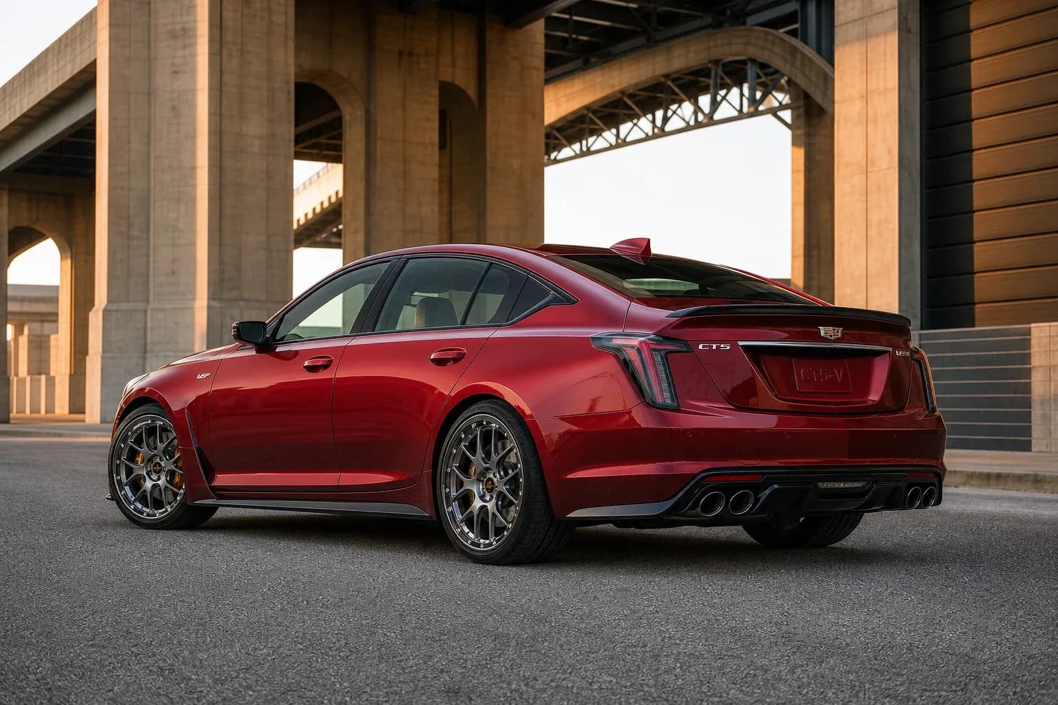 2025 Cadillac CT5-V with EW-O-BL-004 wheel, rear right 45 view