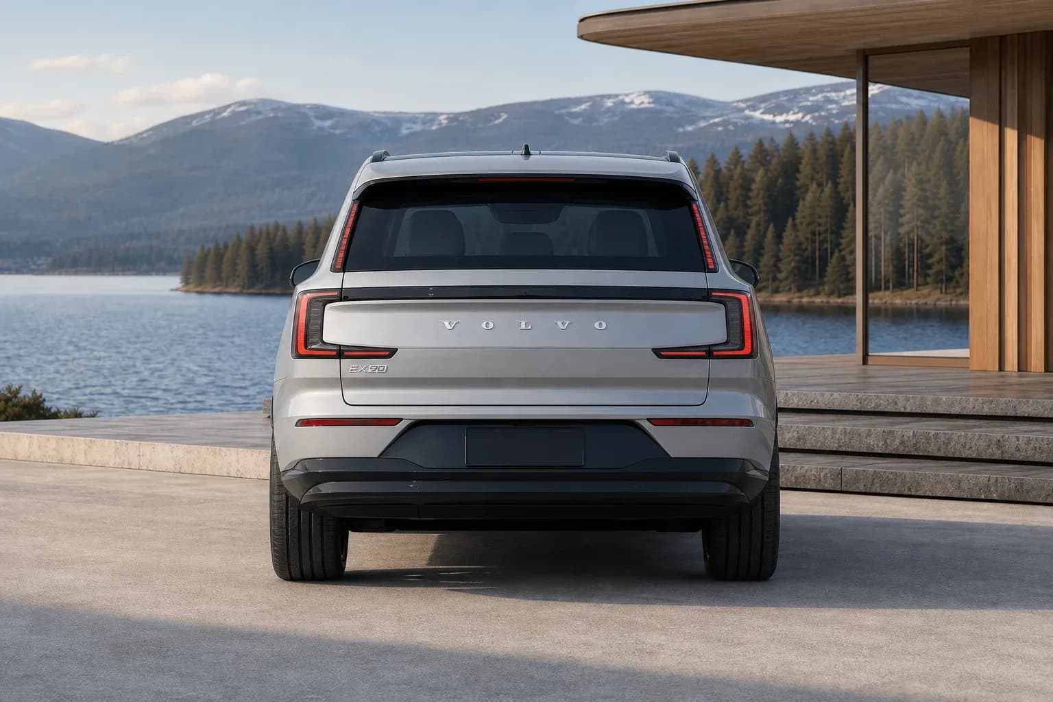 2025 Volvo EX90 with EW-O-BL-004 wheel, rear 0 view