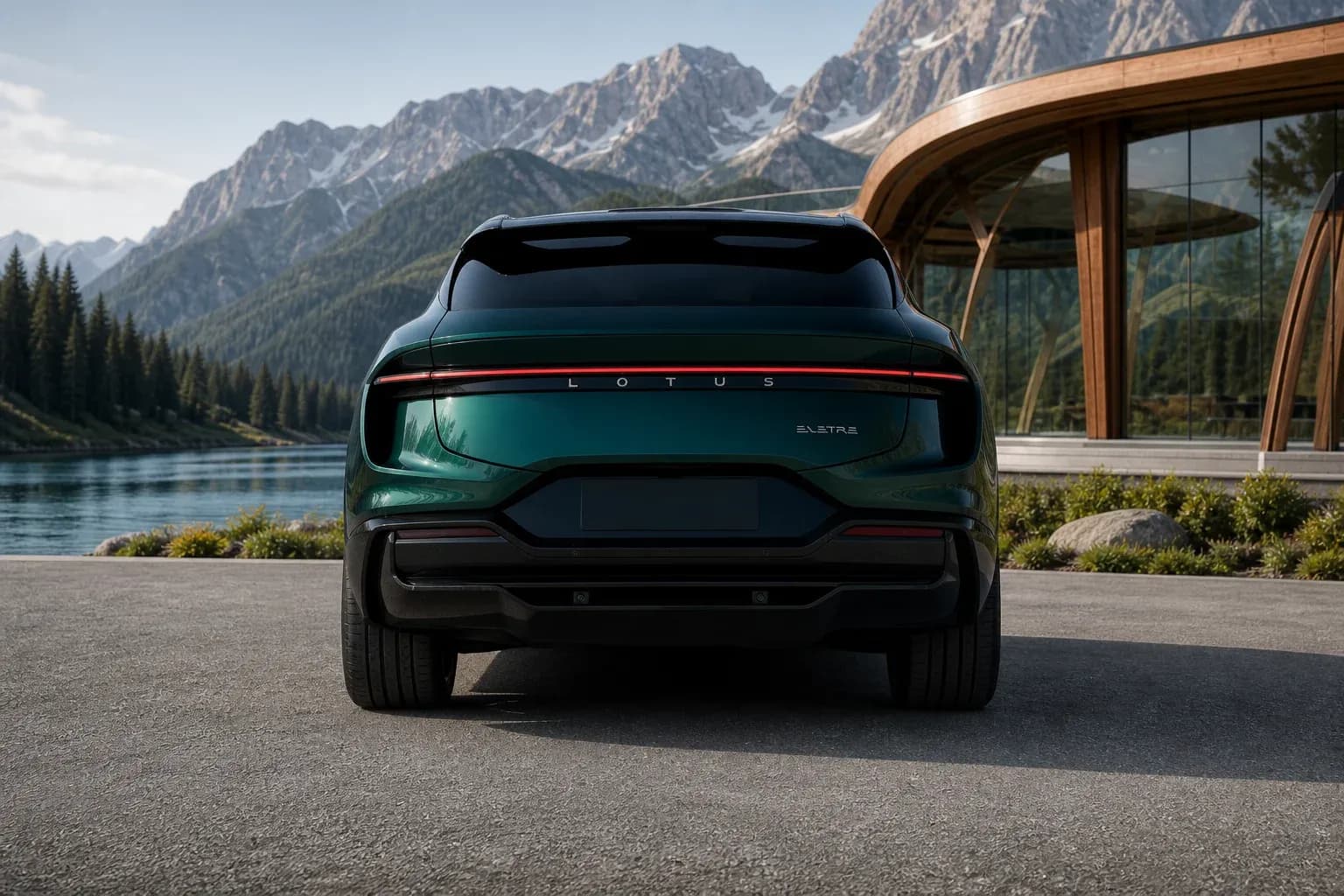 2025 Lotus Eletre with EW-O-BL-005 wheel, rear 0 view