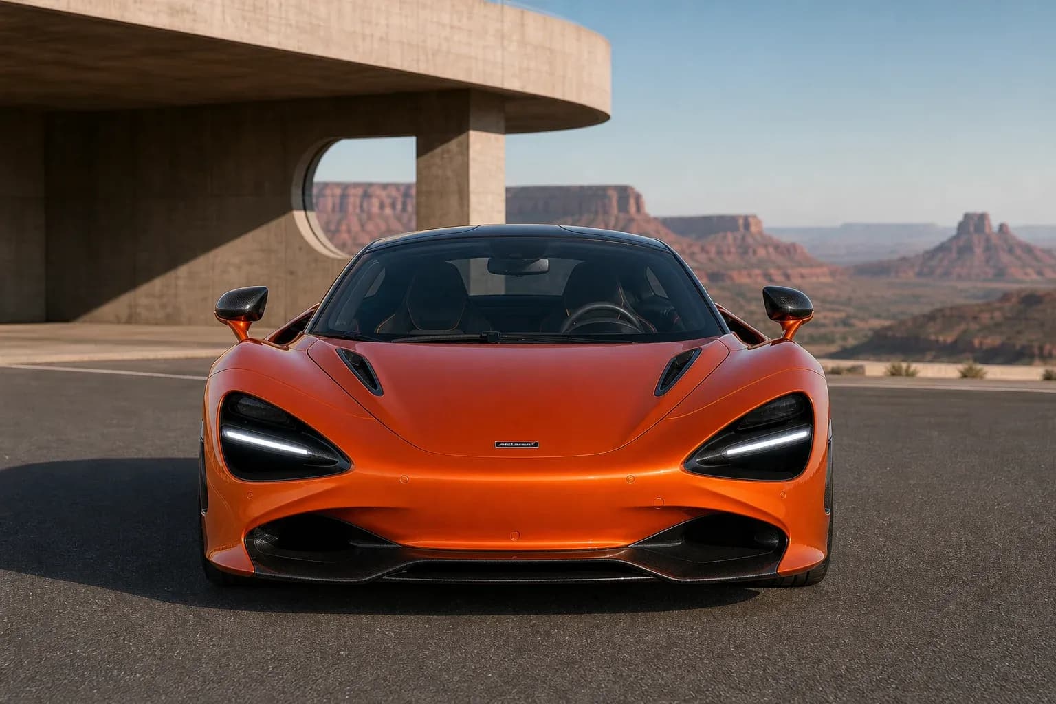 2025 McLaren 750S with EW-O-BL-005 wheel, front 0 view