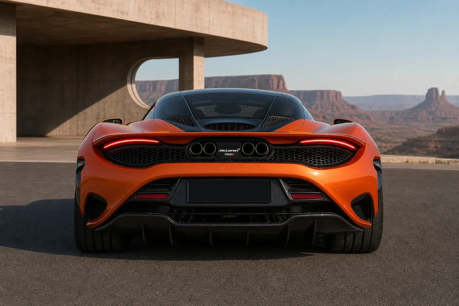 2025 McLaren 750S with EW-O-BL-005 wheel, rear 0 view