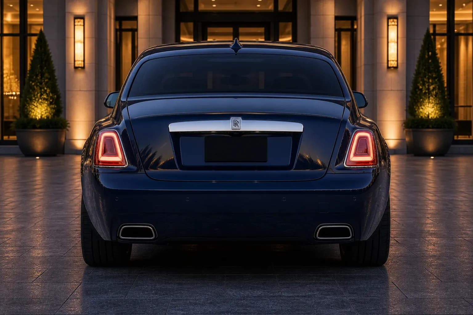 2025 Rolls-Royce Ghost with EW-O-BL-005 wheel, rear 0 view