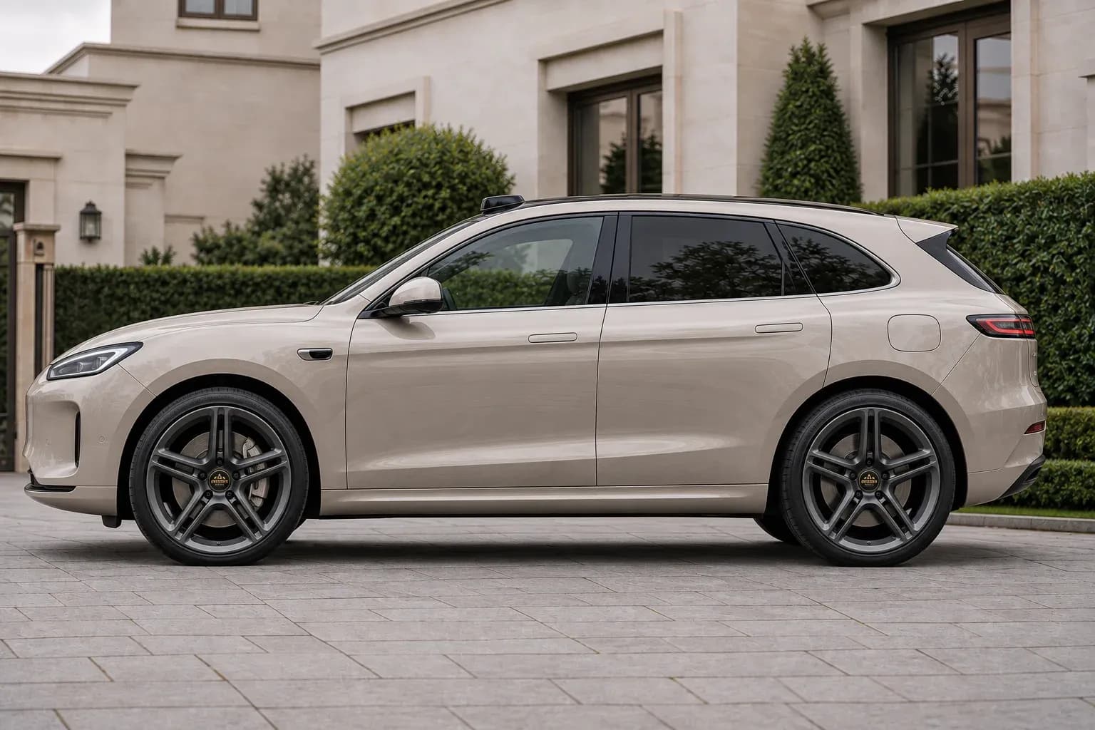 2025 Aito M5 Ultra with EW-O-BL-006 wheel, side profile view