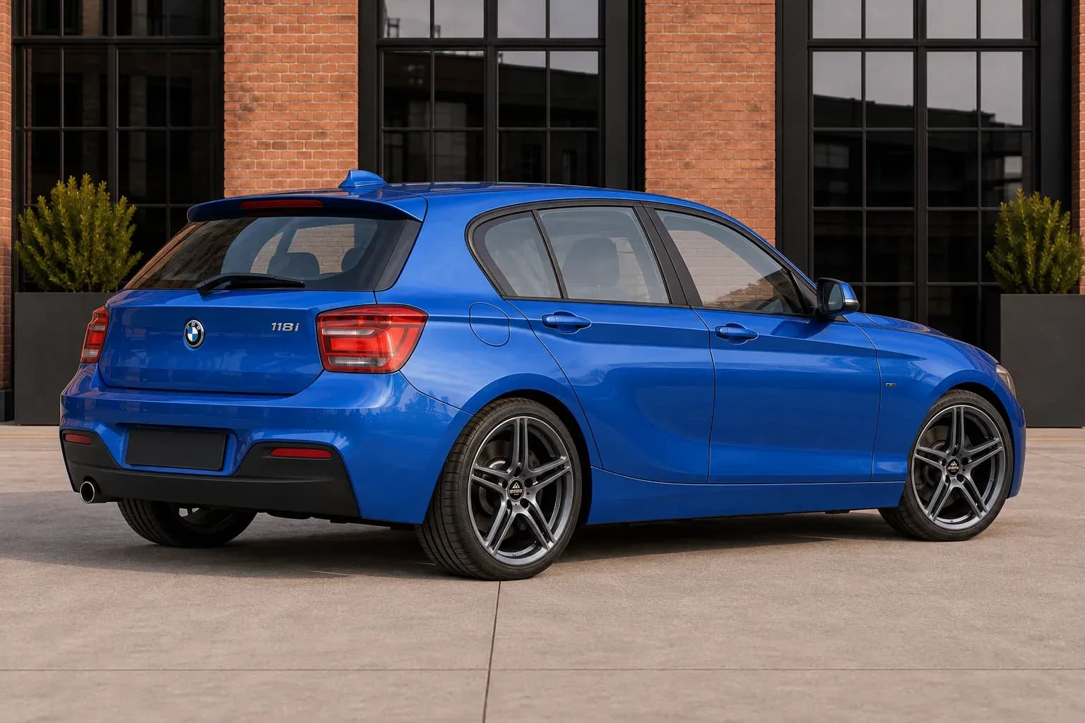 2013 BMW 1 Series with EW-O-BL-006 wheel, rear right 45 view