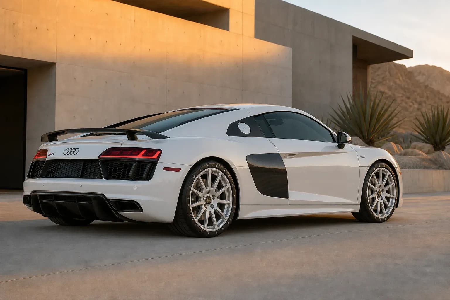 2024 Audi R8 with EW-O-BL-008 wheel, rear right 45 view