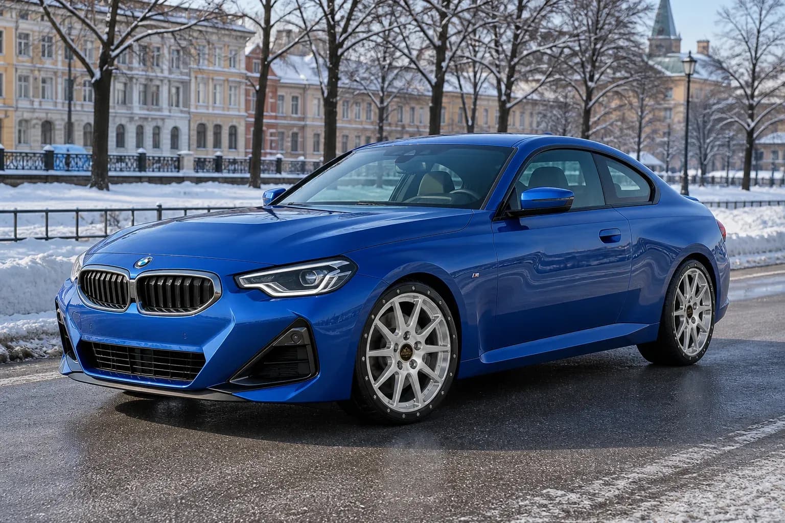 2025 BMW 2 Series with EW-O-BL-008 wheel, front right 45 view