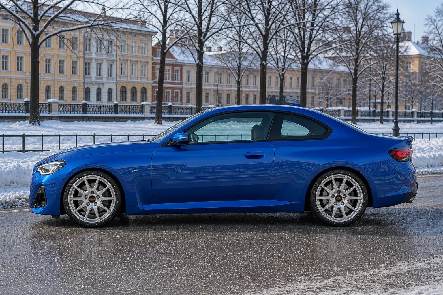 2025 BMW 2 Series with EW-O-BL-008 wheel, side profile view