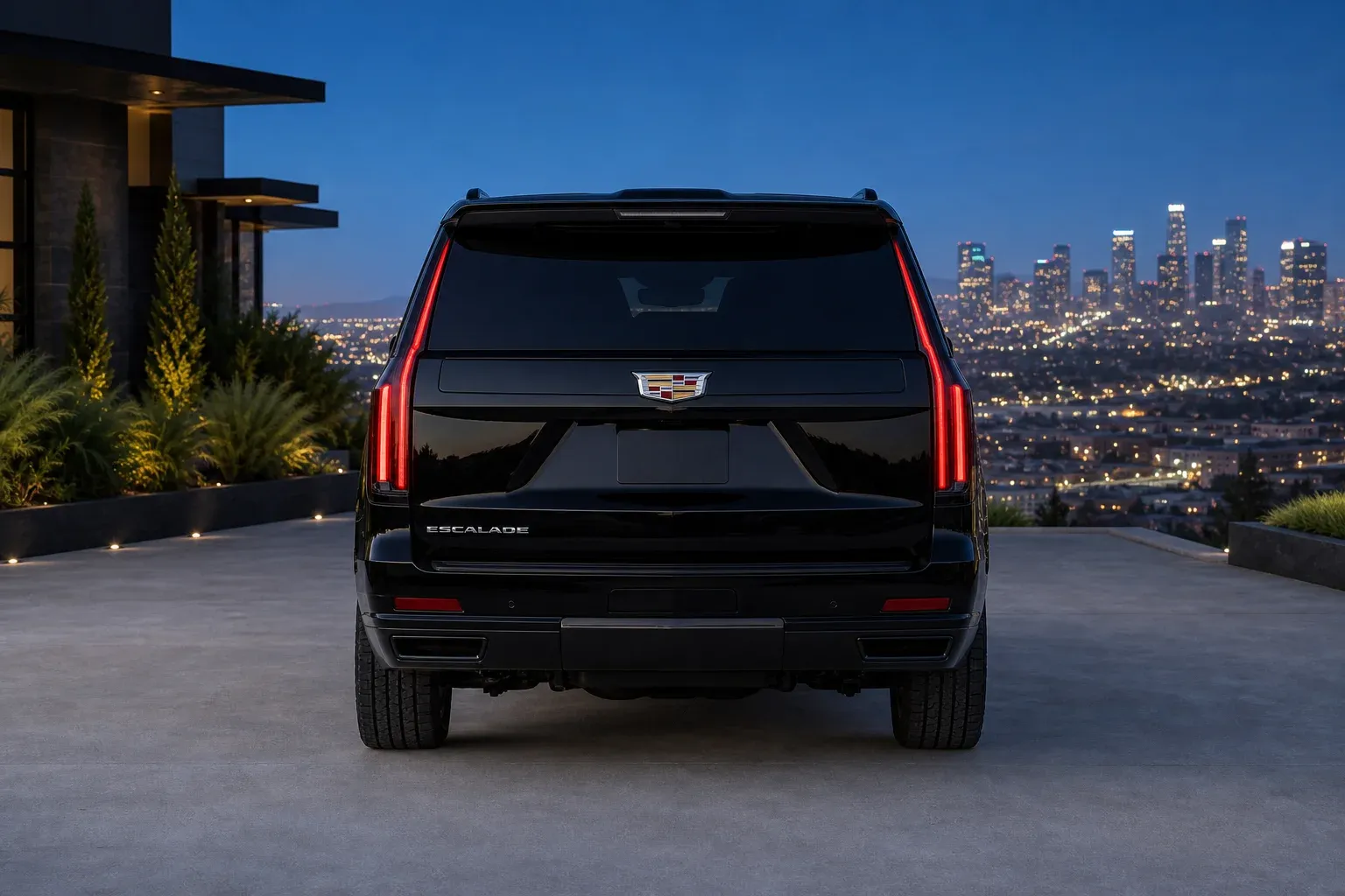 2025 Cadillac Escalade with EW-O-BL-010 wheel, rear 0 view
