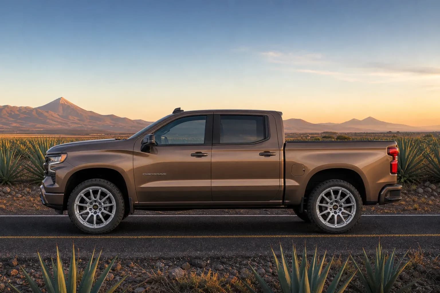 2024 Chevrolet Cheyenne with EW-O-BL-010 wheel, side profile view