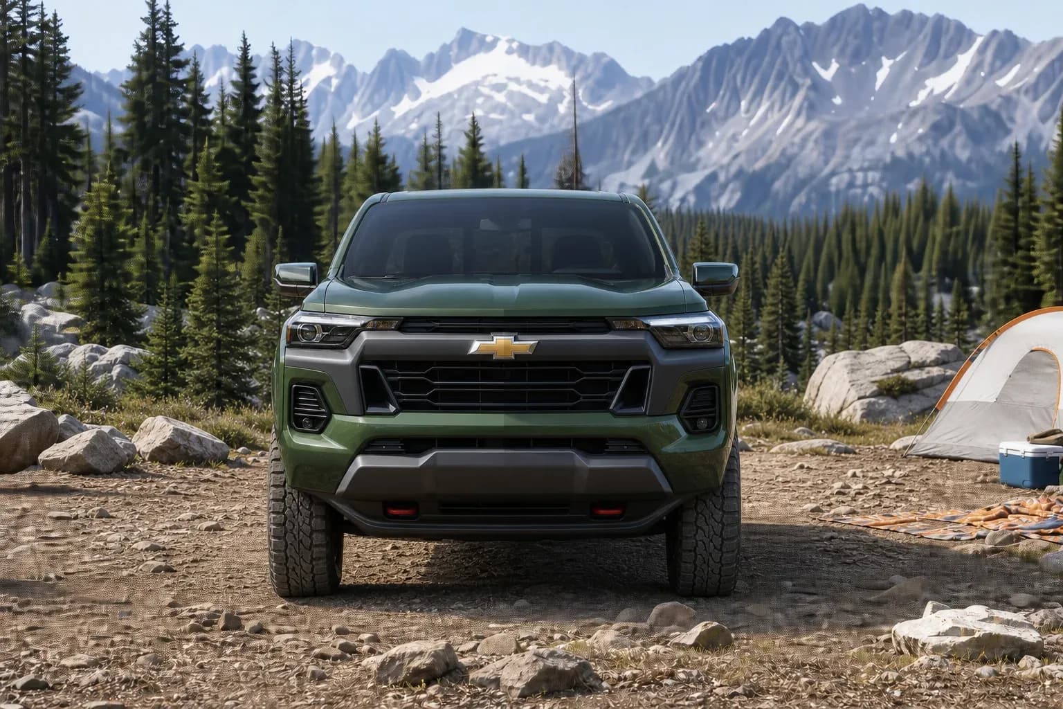 2025 Chevrolet Colorado with EW-O-BL-010 wheel, front 0 view