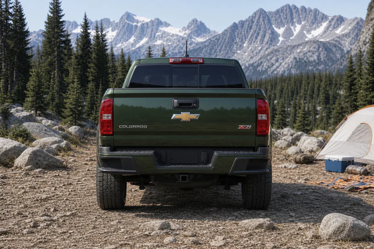 2025 Chevrolet Colorado with EW-O-BL-010 wheel, rear 0 view
