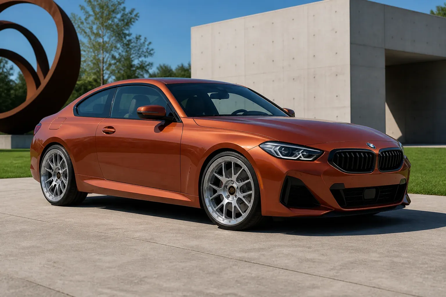 2025 BMW 2 Series with EW-O-BL-011 wheel, front right 45 view