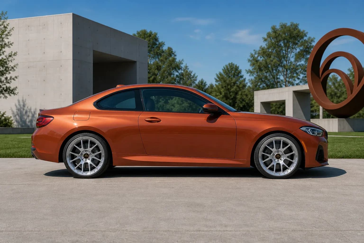 2025 BMW 2 Series with EW-O-BL-011 wheel, side profile view