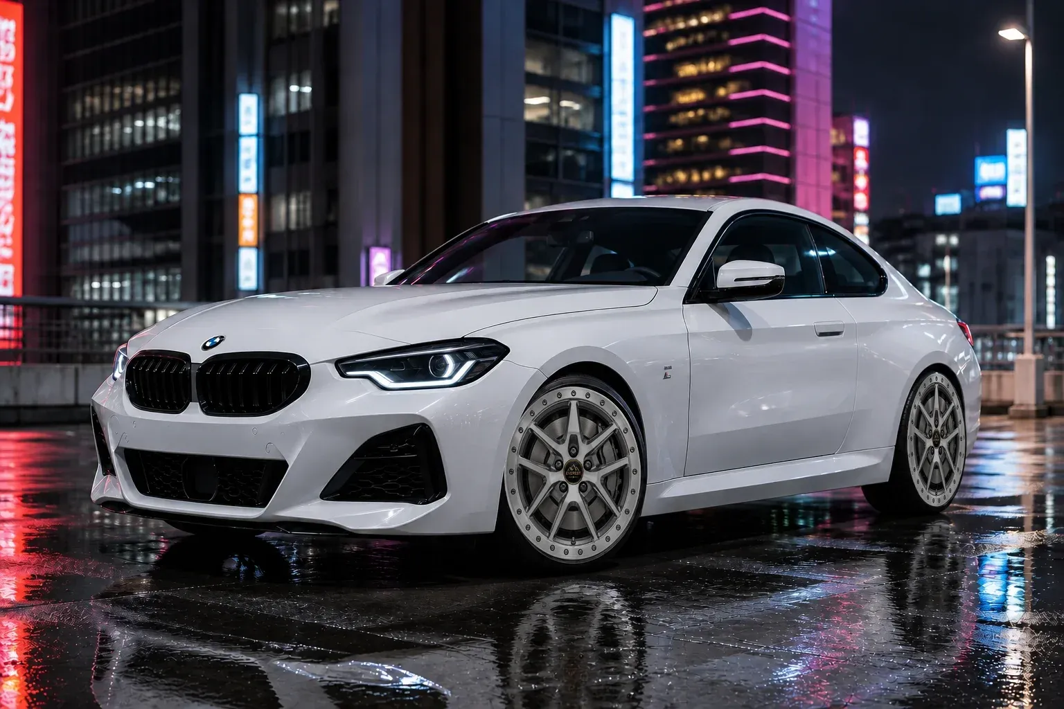 2025 BMW 2 Series with EW-O-BL-013 wheel, front right 45 view