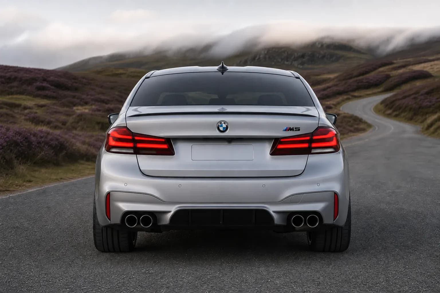 2020 BMW M5 with EW-O-BL-013 wheel, rear 0 view
