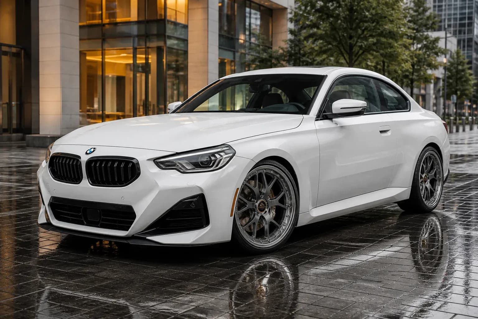 2025 BMW 2 Series with EW-O-BL-014 wheel, front right 45 view
