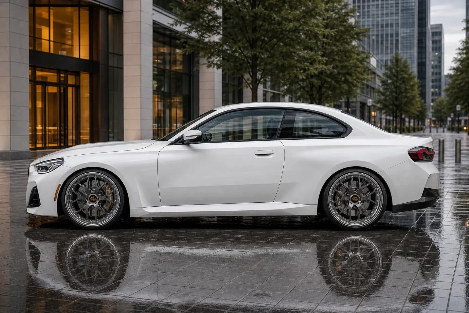 2025 BMW 2 Series with EW-O-BL-014 wheel, side profile view
