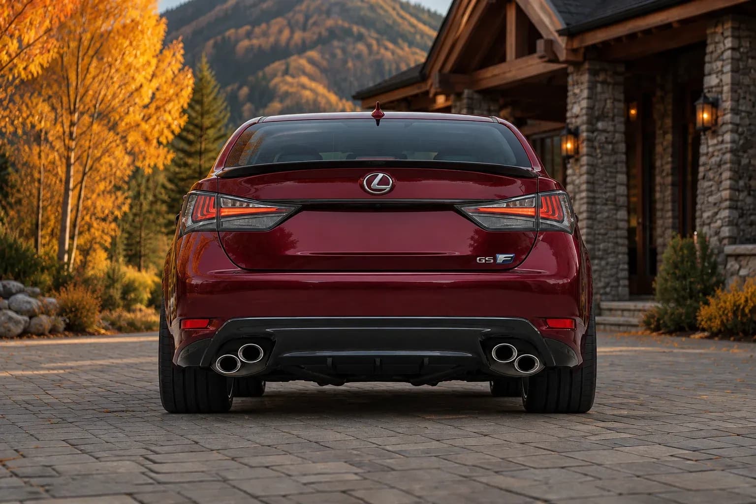 2020 Lexus GS F with EW-P-CS-001 wheel, rear 0 view