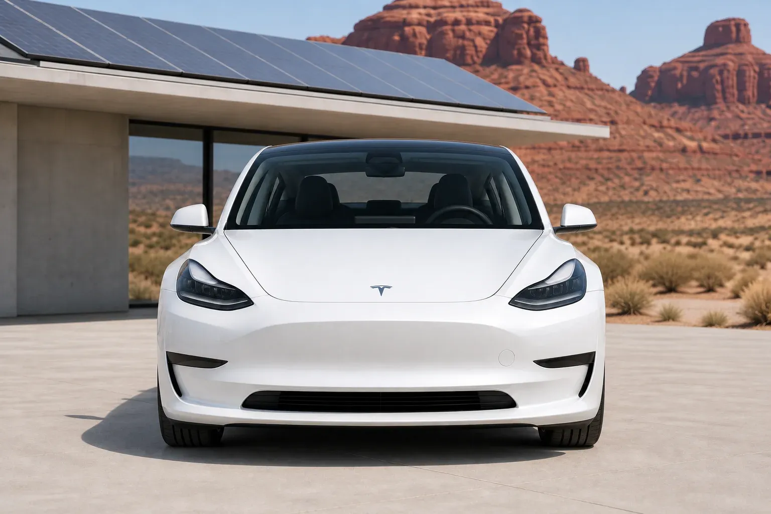 2023 Tesla Model 3 with EW-P-CS-001 wheel, front 0 view