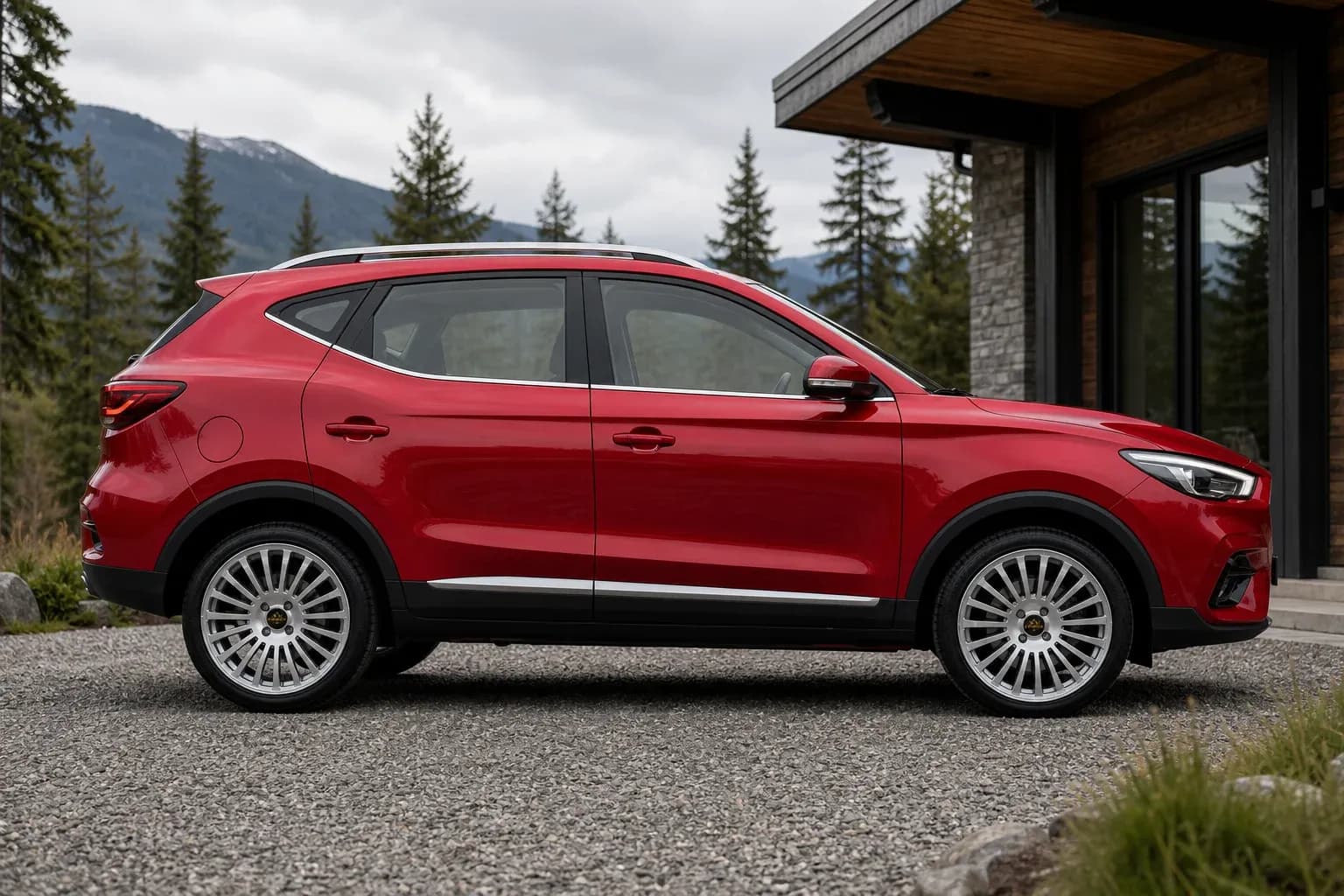 2025 MG ZS with EW-P-CS-002 wheel, side profile view