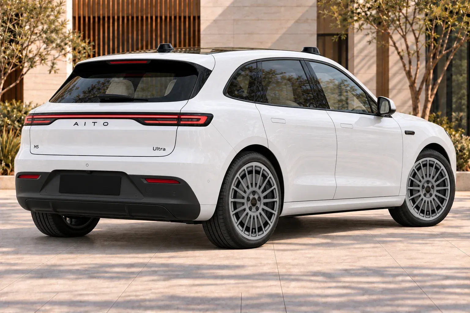 2025 Aito M5 Ultra with EW-P-CS-004 wheel, rear right 45 view