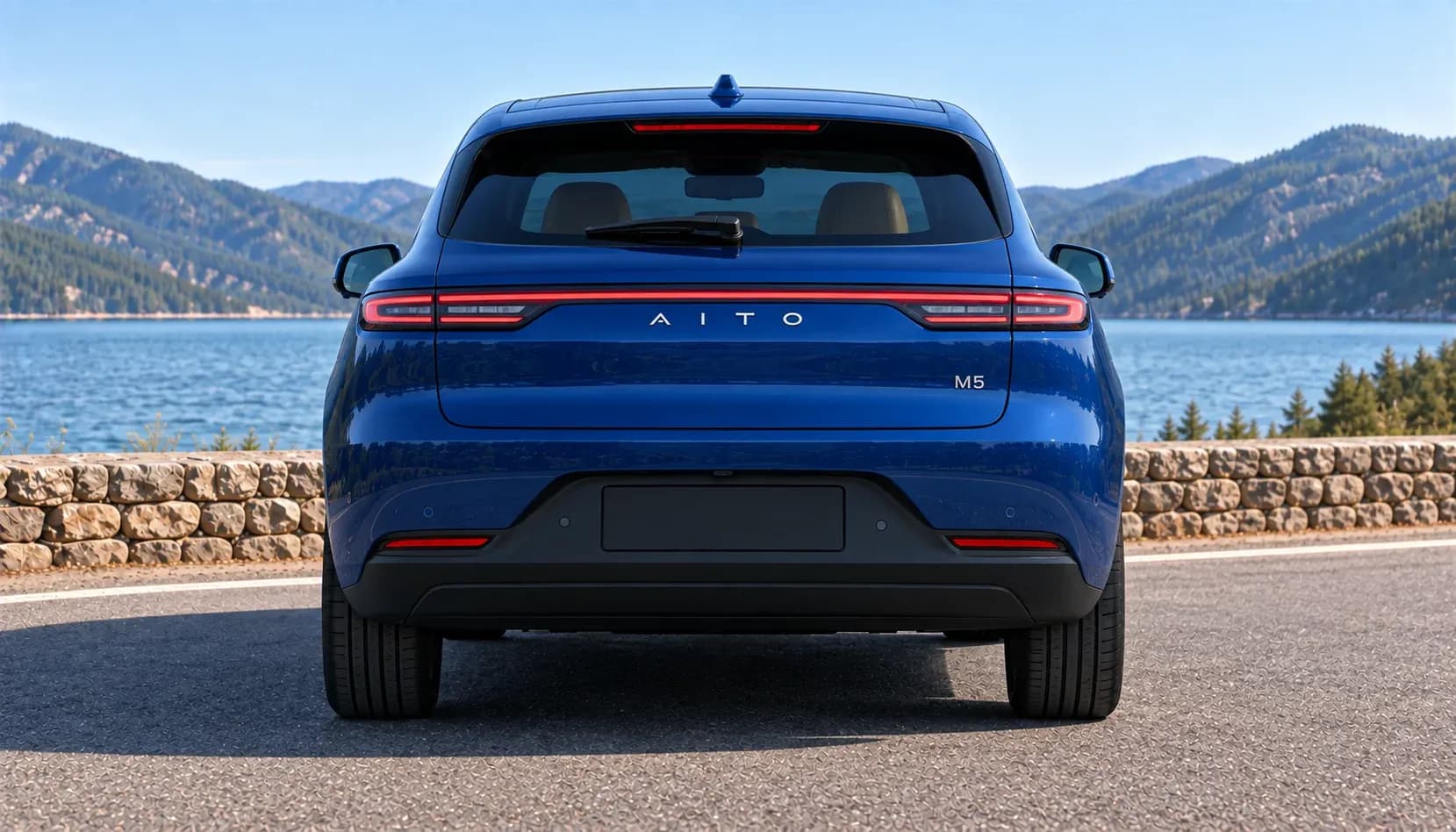 2022 Aito M5 with EW-P-CS-004 wheel, rear 0 view