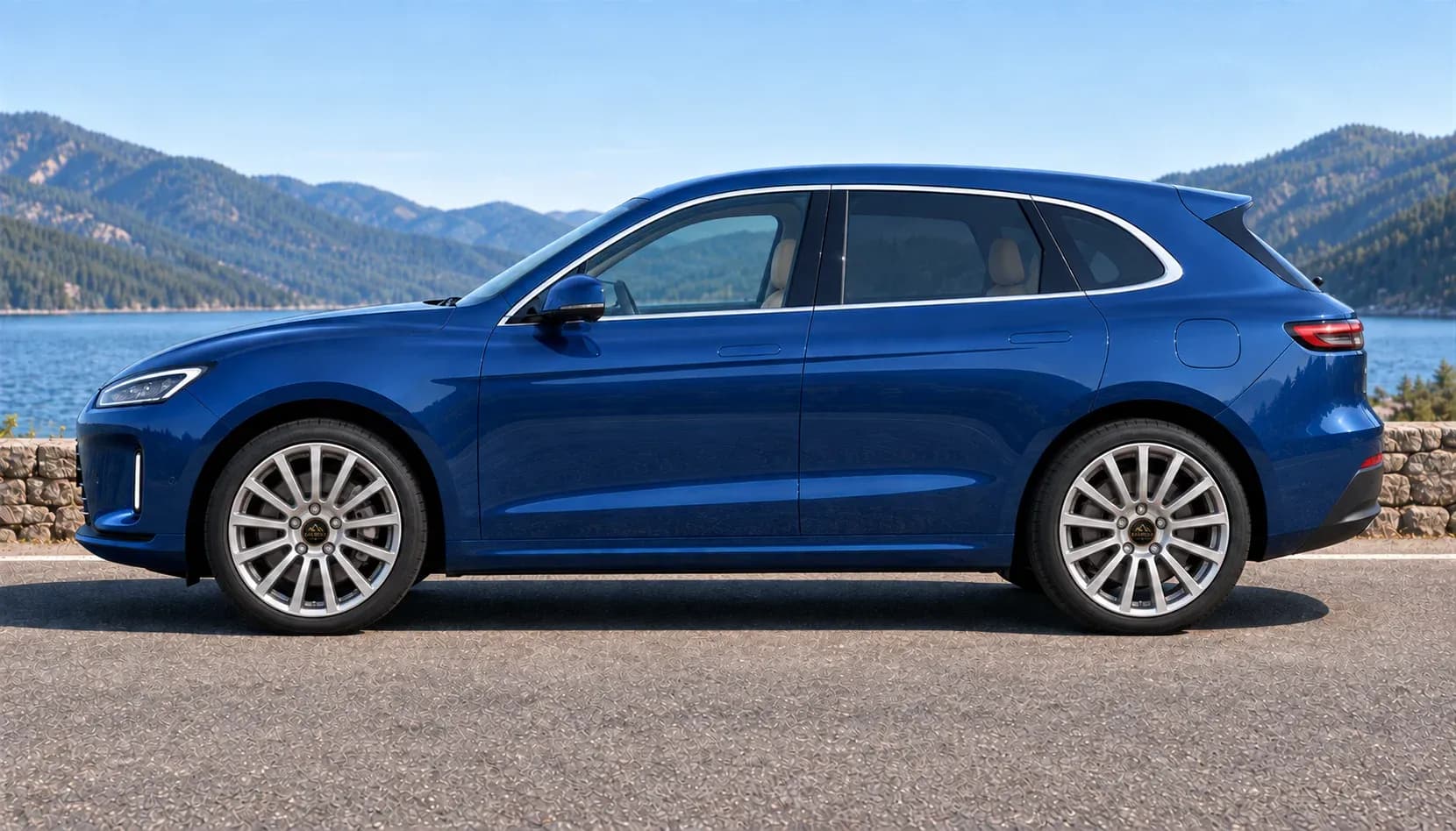 2022 Aito M5 with EW-P-CS-004 wheel, side profile view