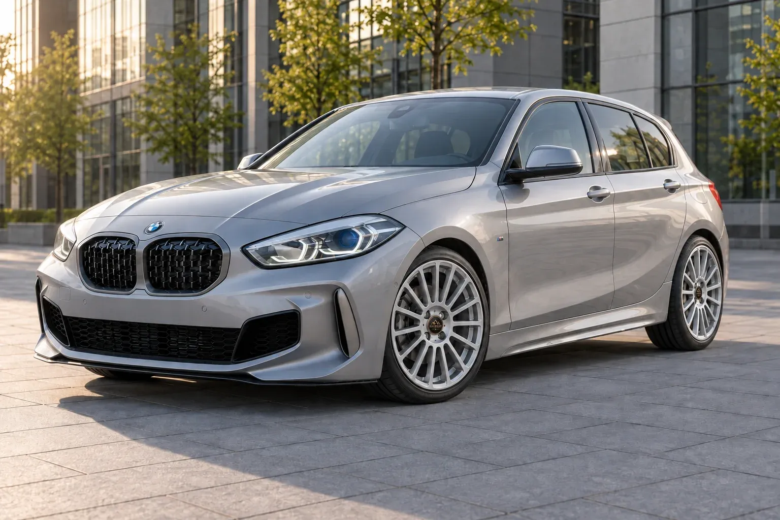 2019 BMW 1 Series with EW-P-CS-004 wheel, front right 45 view