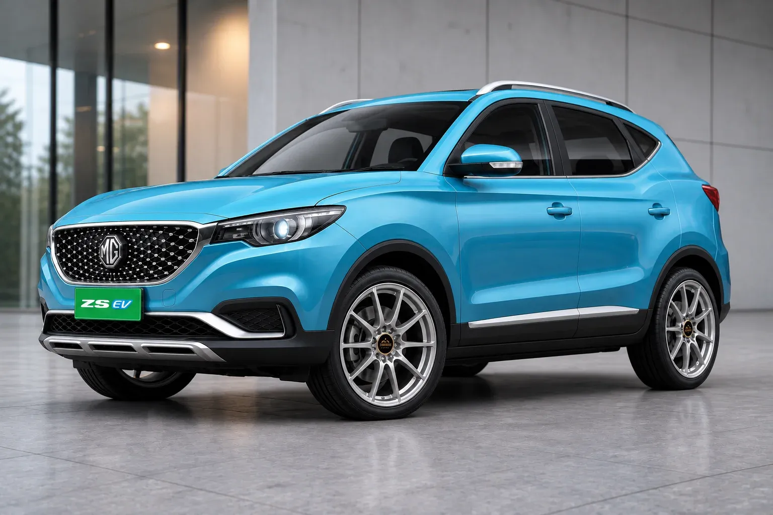 2019 MG ZS with EW-P-FF-002 wheel, front right 45 view