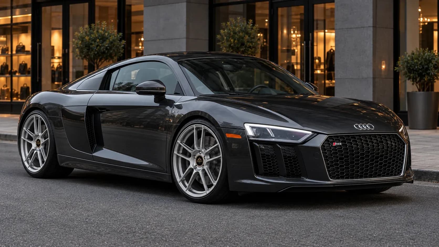 2017 Audi R8 with EW-P-FF-005 wheel, front right 45 view