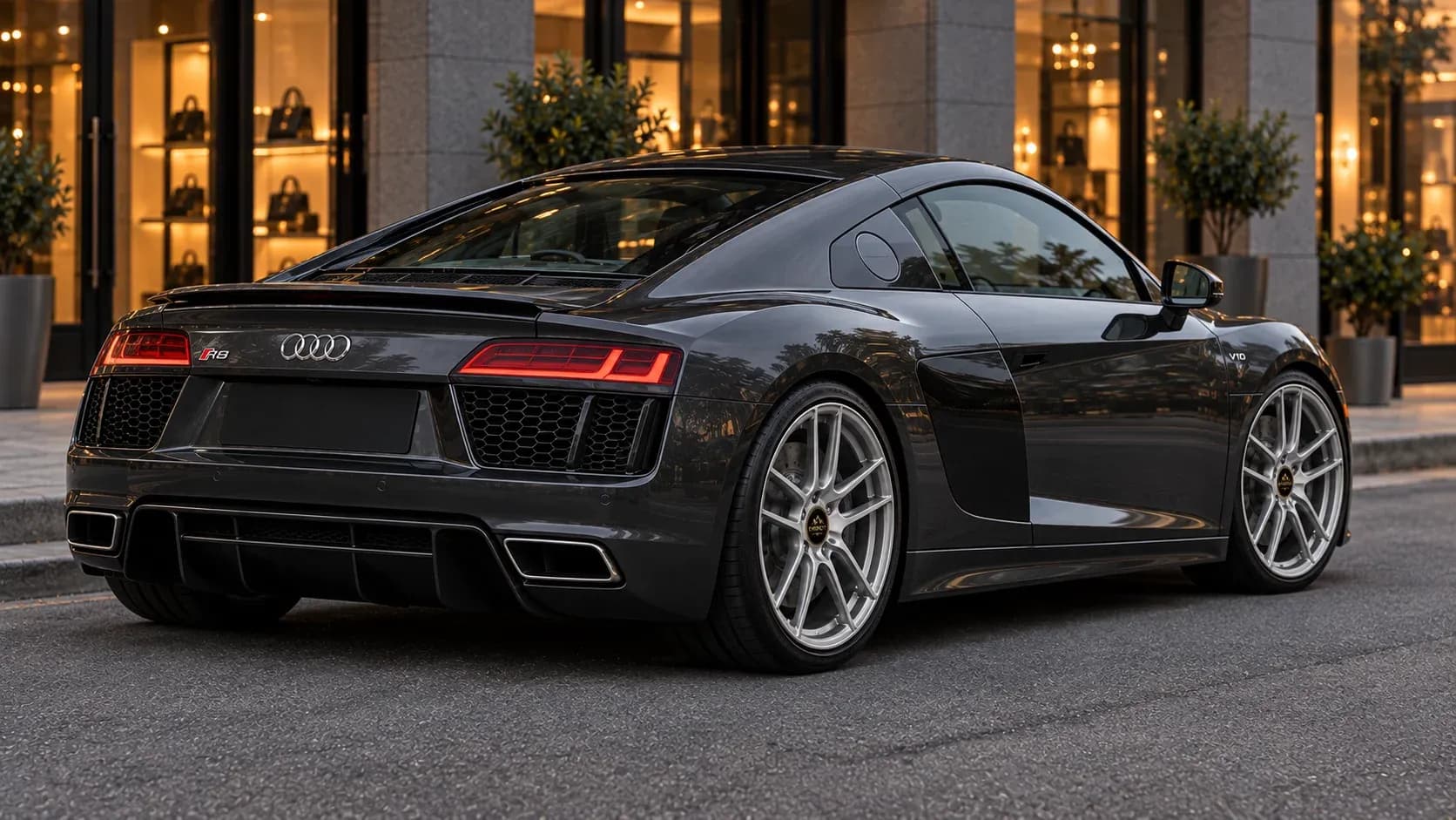 2017 Audi R8 with EW-P-FF-005 wheel, rear right 45 view