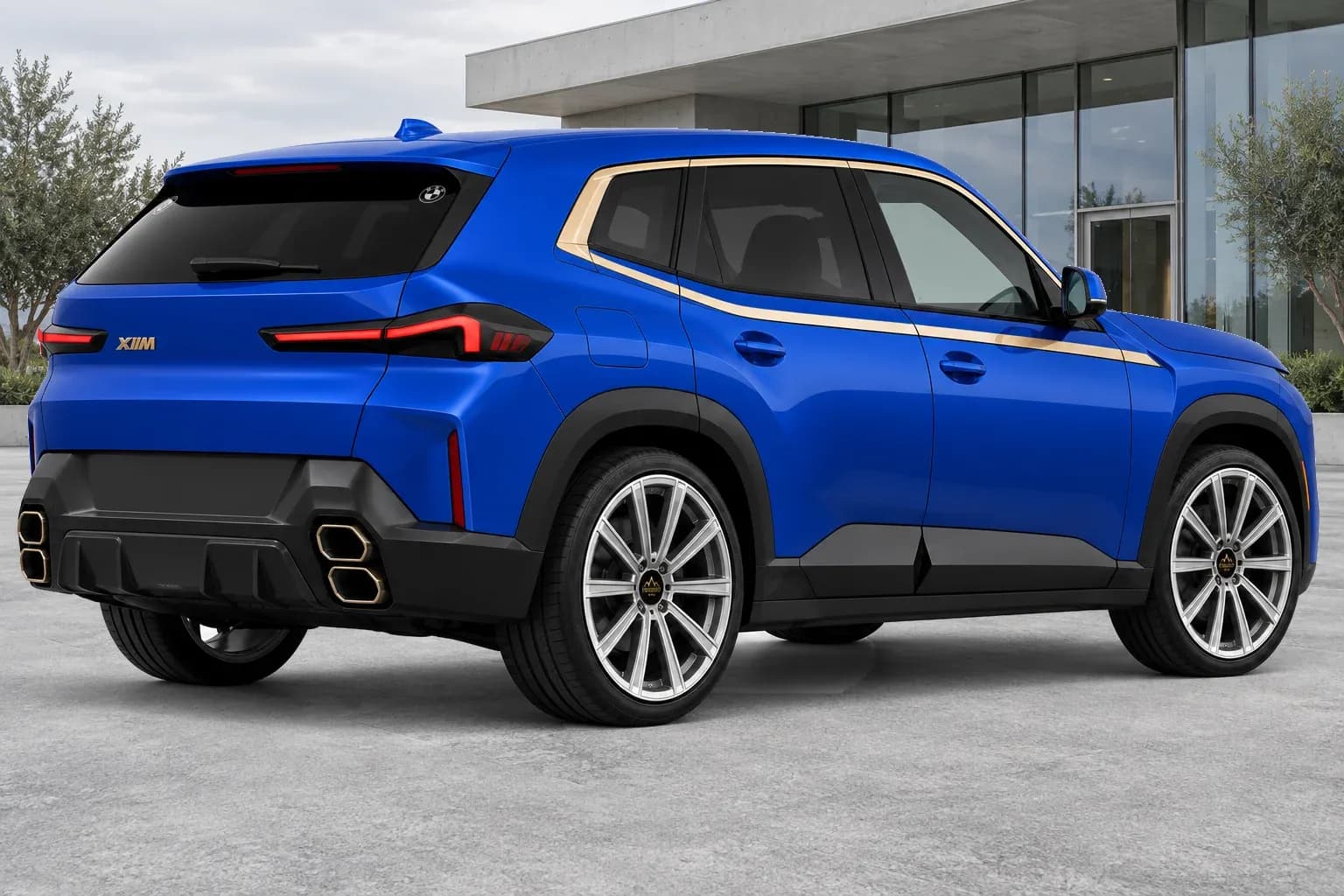 2023 BMW XM with EW-P-FF-006 wheel, rear right 45 view