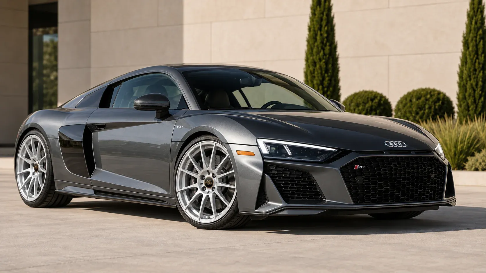 2024 Audi R8 with EW-P-FF-007 wheel, front right 45 view