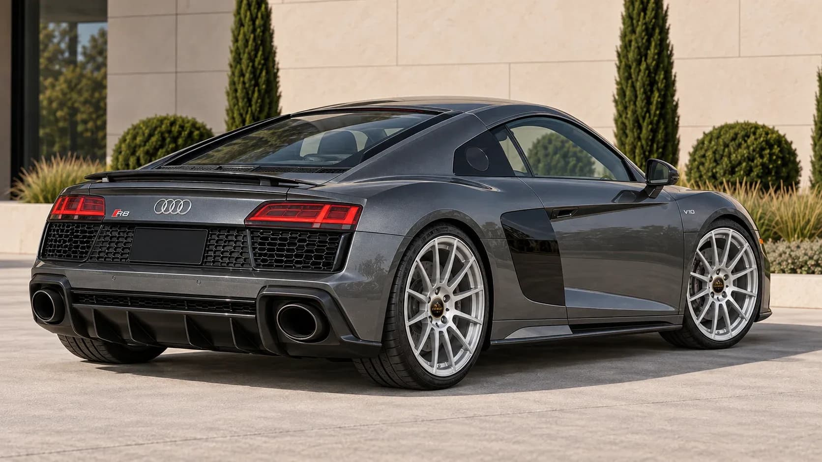 2024 Audi R8 with EW-P-FF-007 wheel, rear right 45 view