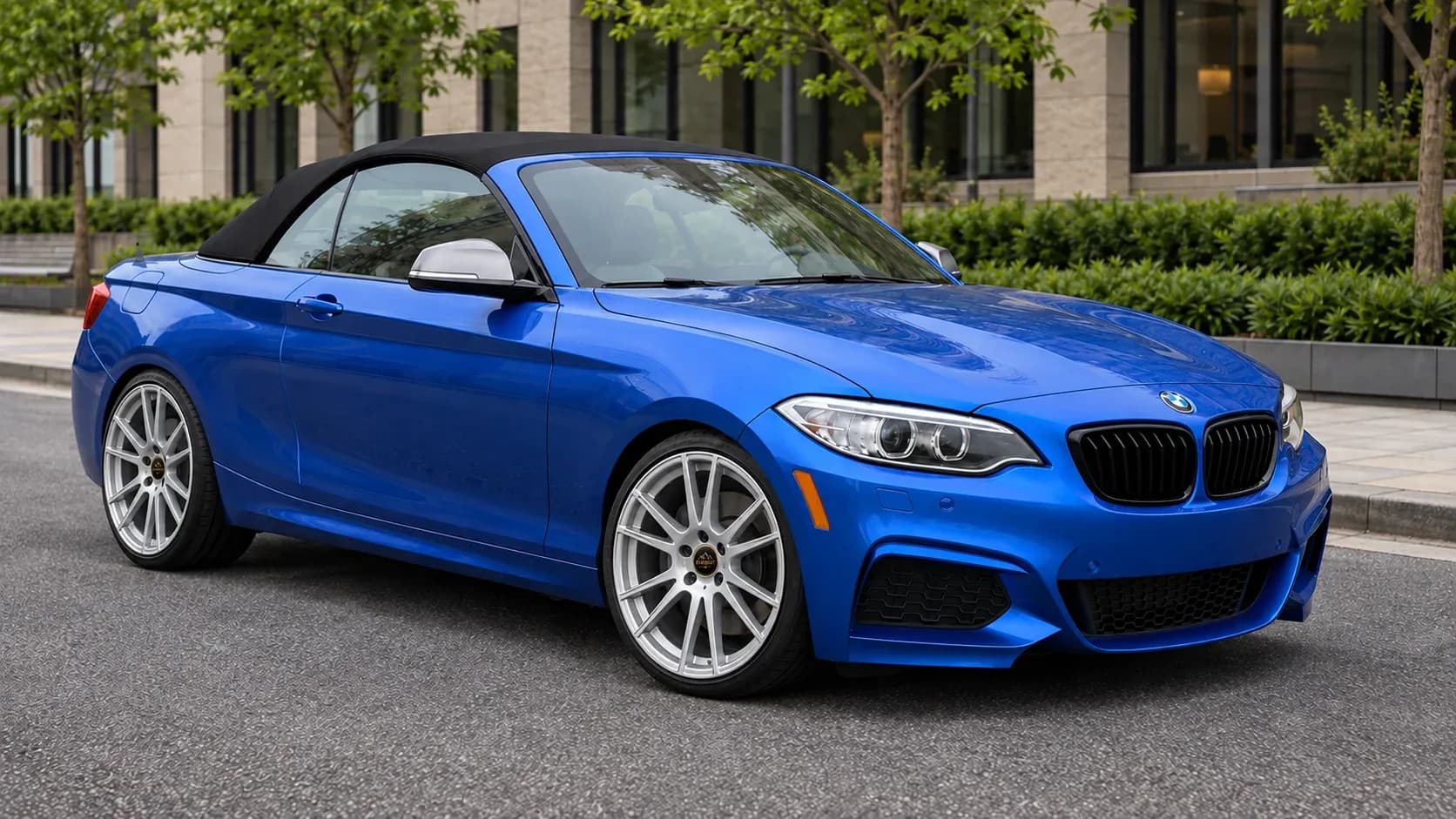 2015 BMW 2 Series with EW-P-FF-007 wheel, front right 45 view