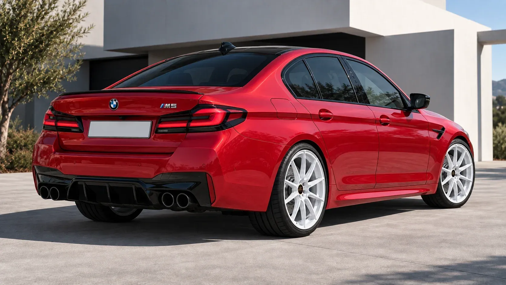 2021 BMW M5 with EW-P-FF-008 wheel, rear right 45 view