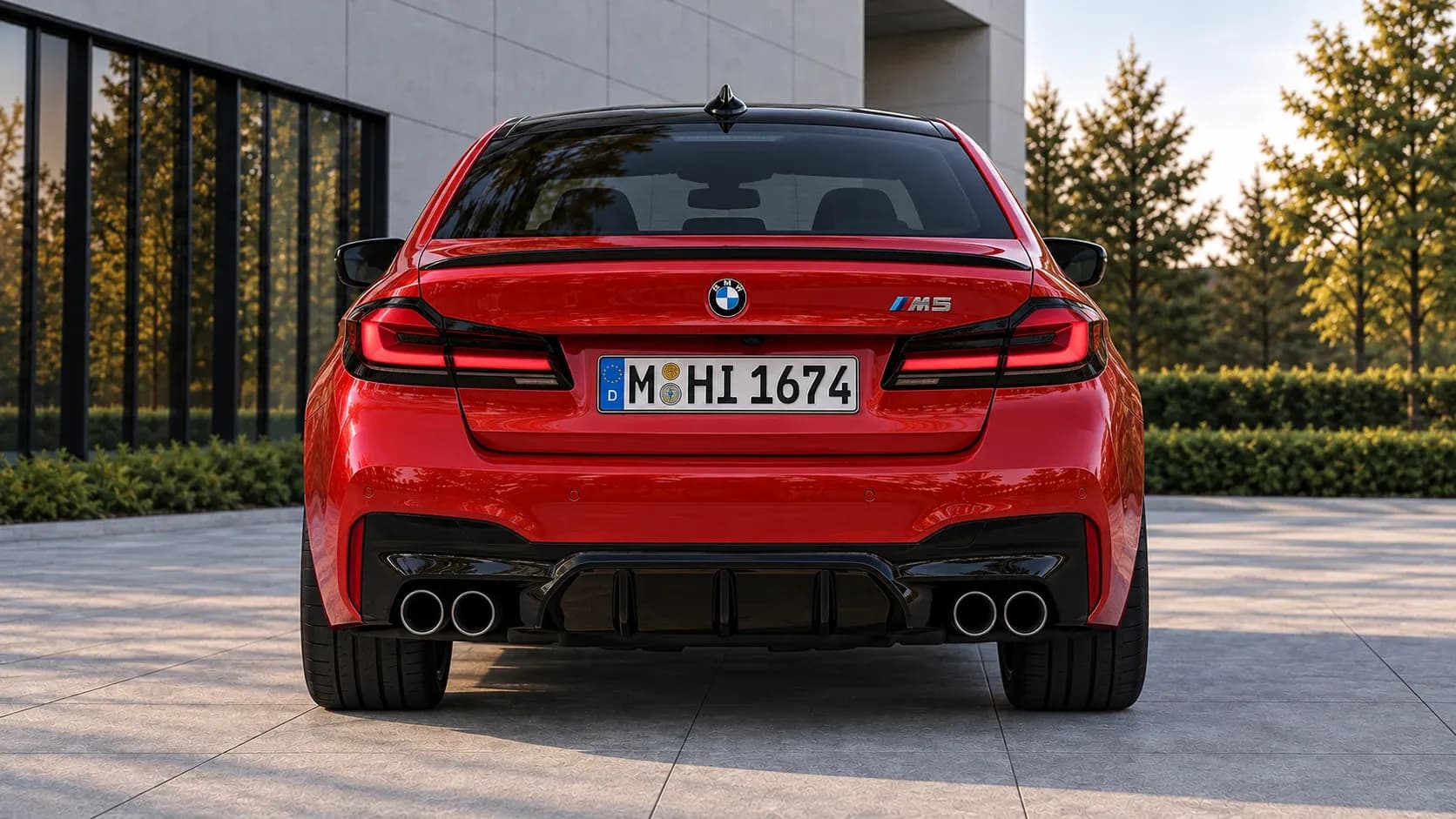 2021 BMW M5 with EW-P-FF-009 wheel, rear 0 view