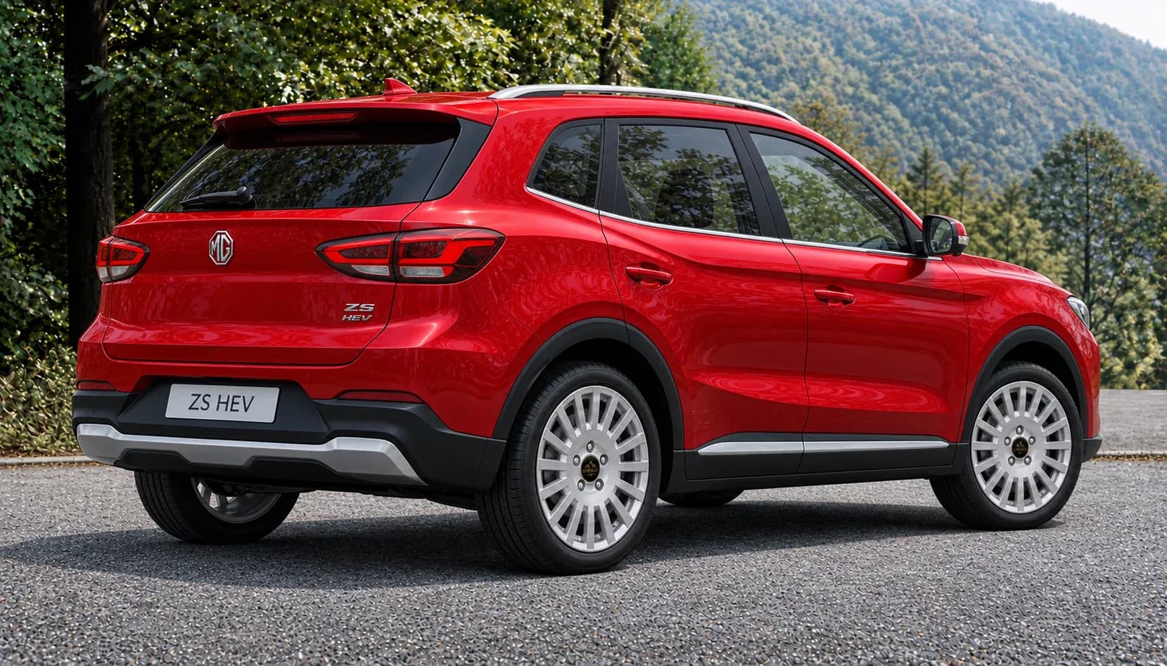 2025 MG ZS with EW-P-FF-010 wheel, rear right 45 view