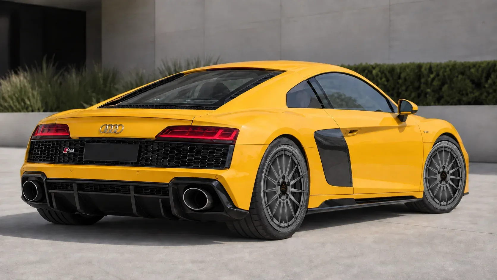 2024 Audi R8 with EW-P-FF-012 wheel, rear right 45 view